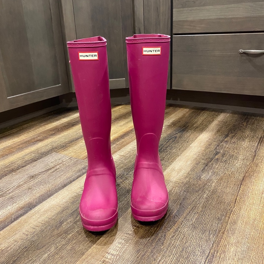Magenta Hunter Boots